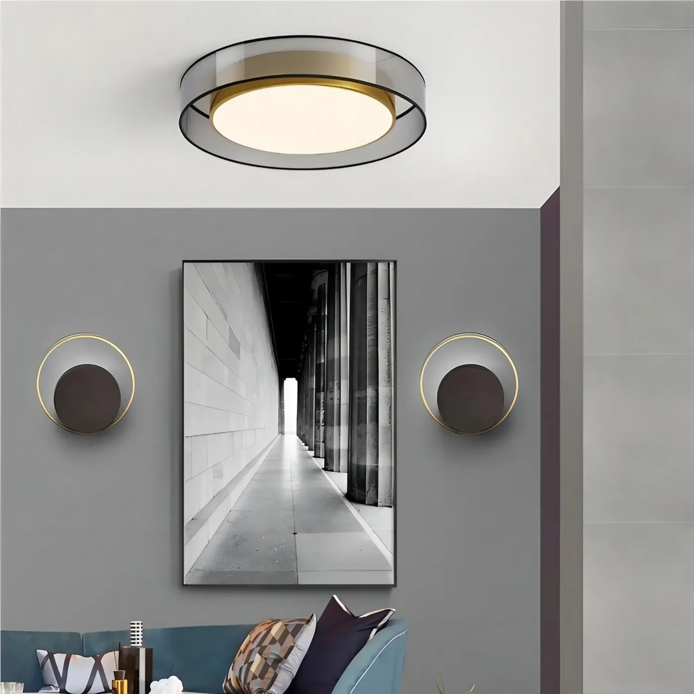 Scandinavian Unique Luxury Round LED Ceiling Lamp KL804