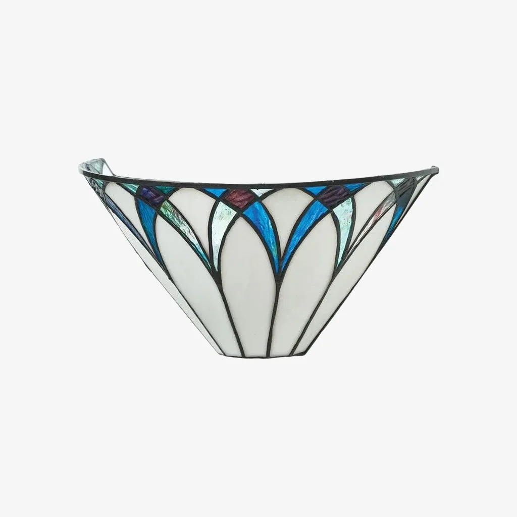 TF Allanton Metal and Glass Wall Light - Art Deco Sconce for Hallway or Living Room KL1767