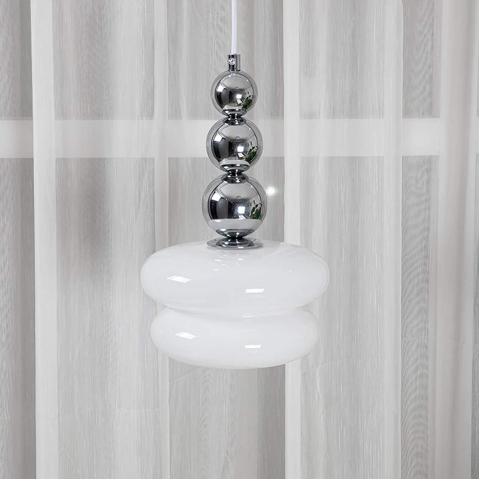 Contemporary Nordic Glass Ball Hoist Pendant Light For Living Room KL508