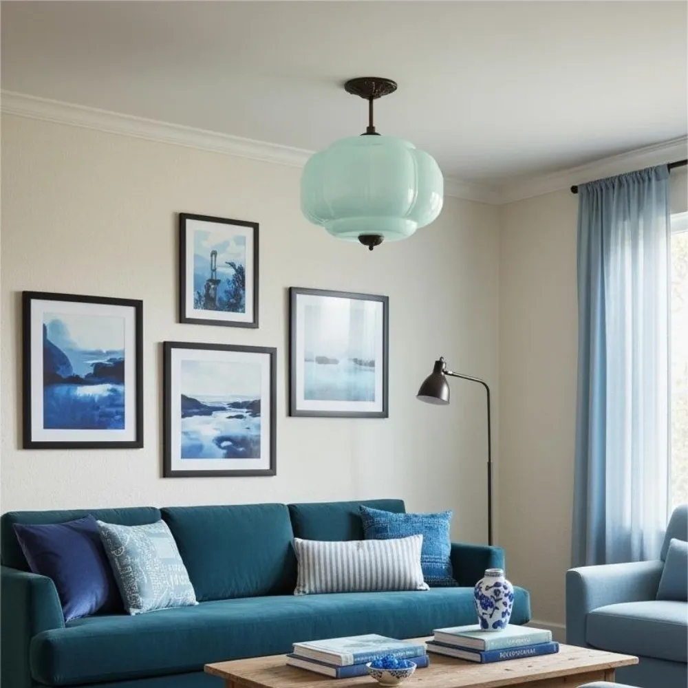 Retro Glass Eloise Pendant Light For Kitchen Island KL801