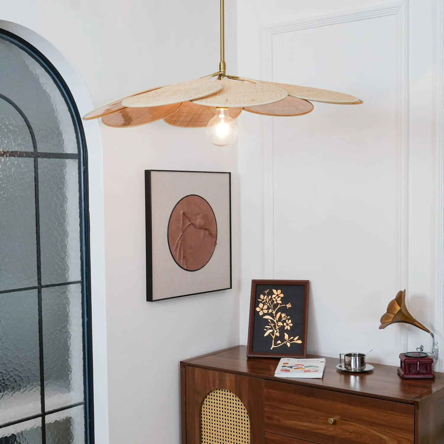 Petals Bloom Rattan Pendant Lamp KL574