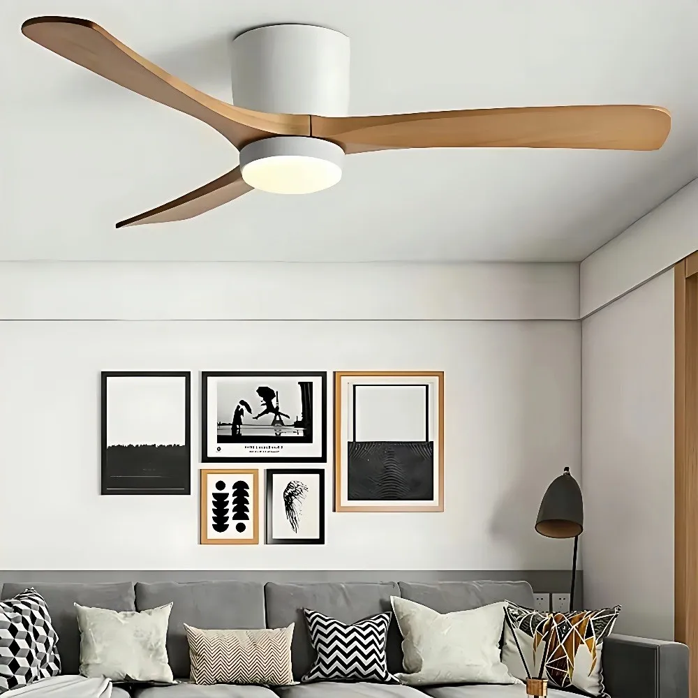 Modern Quiet Wooden Ceiling Fan Light KL930