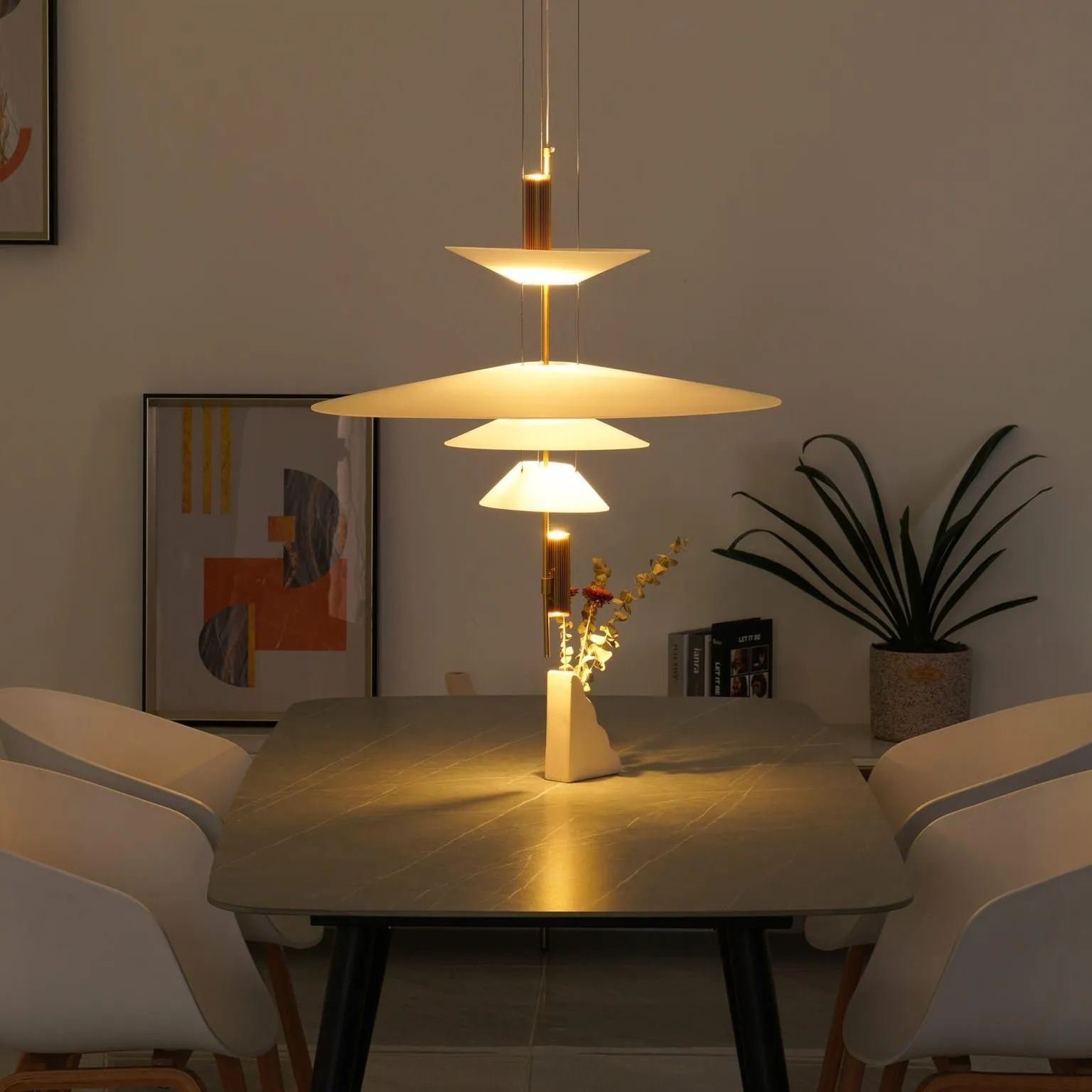 Flamingo Layered Pendant Light - Elegant Modern Lighting for Lounge and Hall