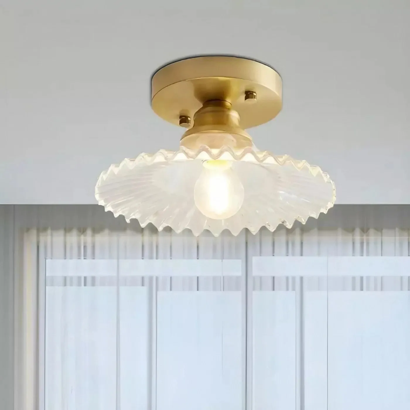 Vintage Design Stained Glass Ceiling Light KL65