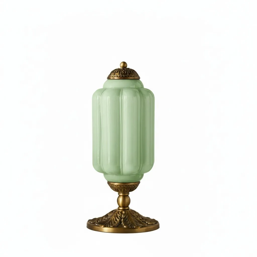 Eloise Vintage Glass Pumpkin Table Lamp - Decorative Accent Lighting for Living Spaces KL876