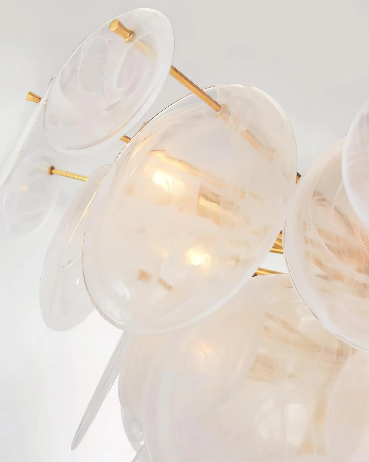 Brass Discs Cascading Chandelier KL260