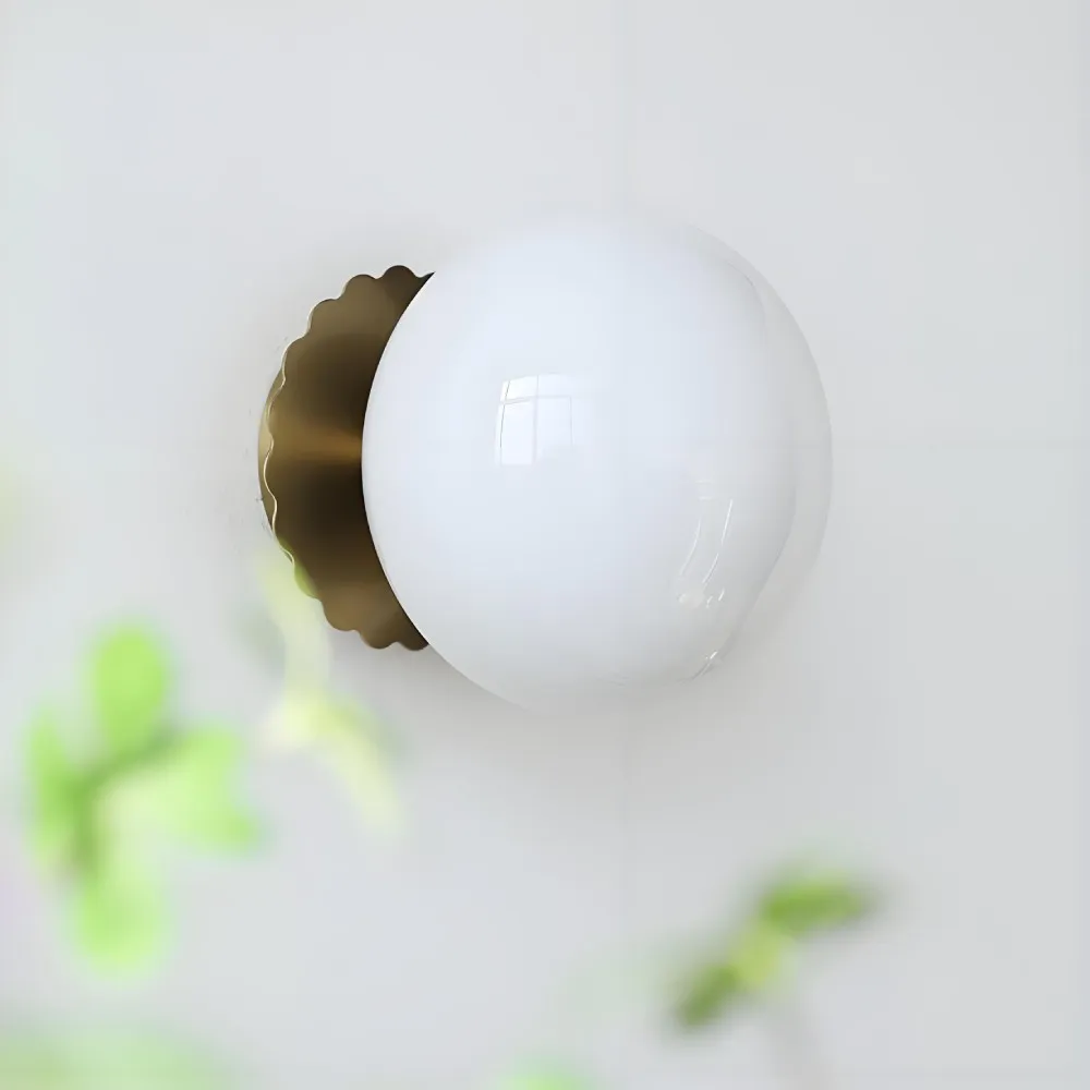 Marshmallow Glass Ball Wall Sconce KL149