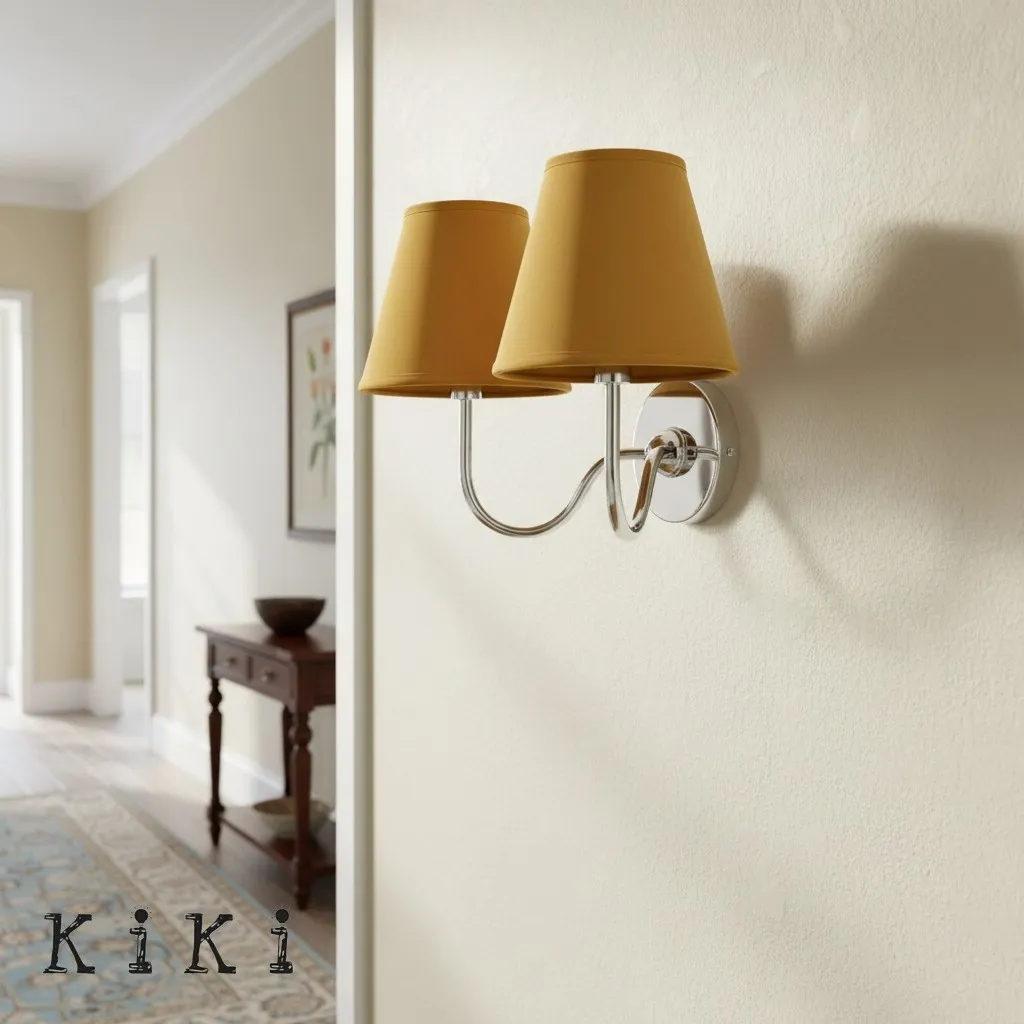Luvora Vintage Pleated Shade Wall Lamp - Refined Linen Sconce For Bathroom or Corridor KL1272