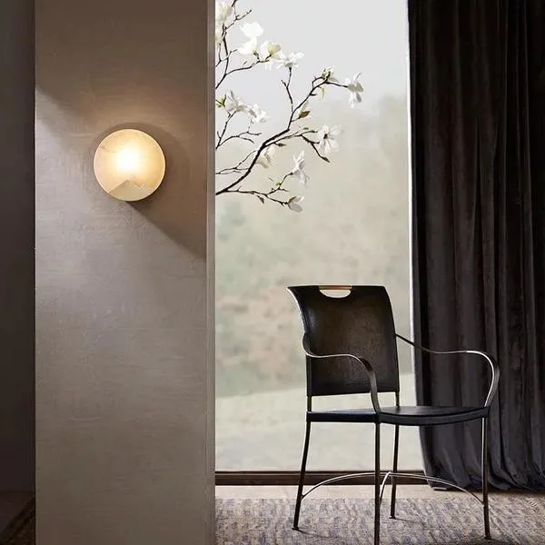 Pure Copper and Marble Wall Lamp