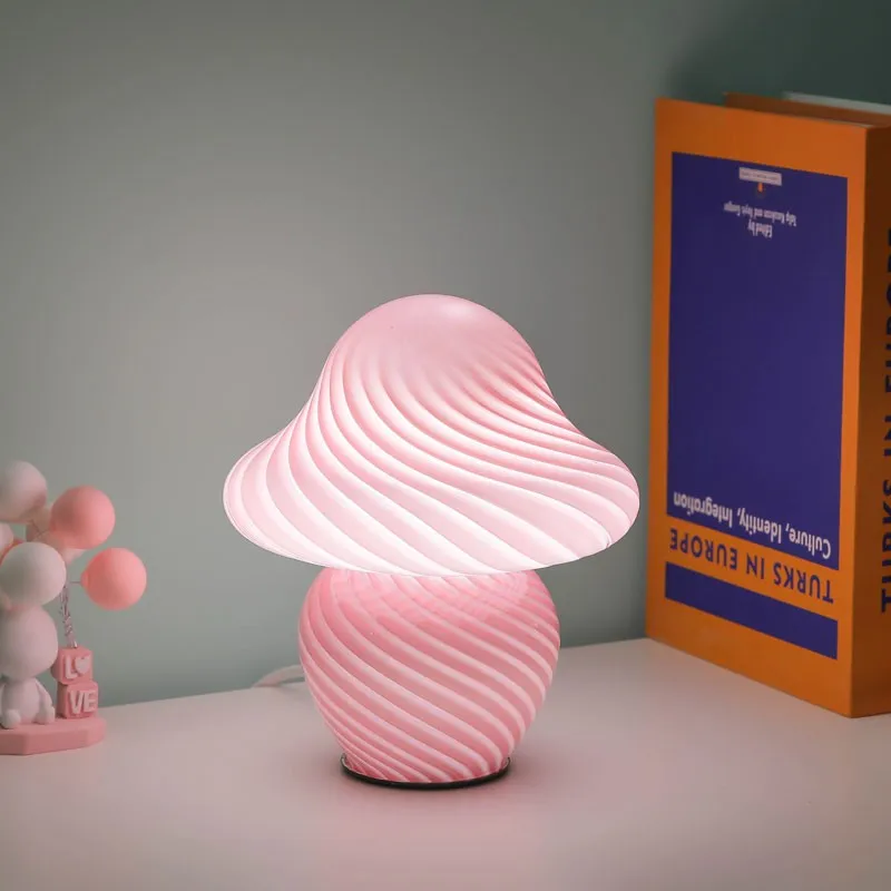 Modern Stained Glass Mushroom Night Light KL33