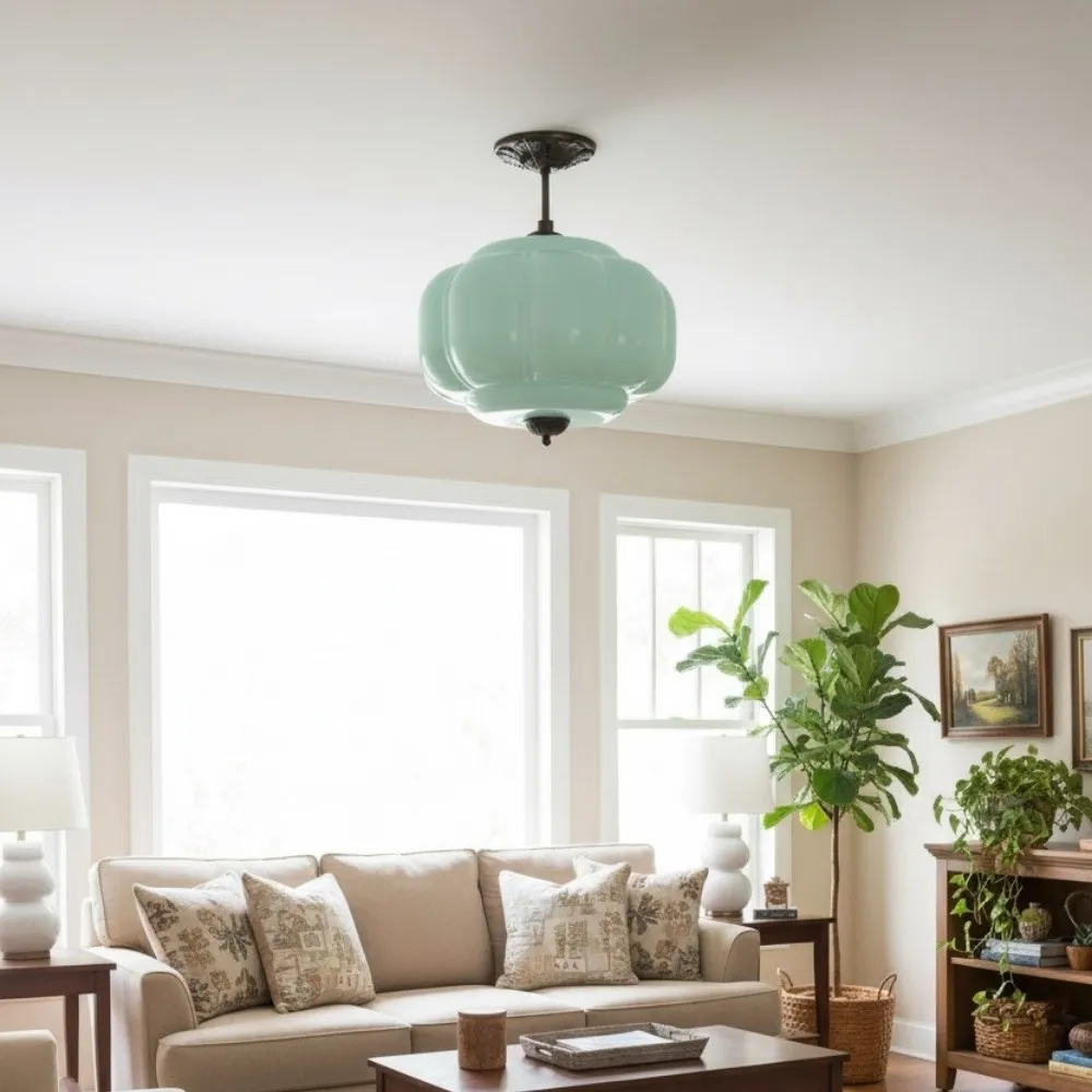 Retro Glass Eloise Pendant Light For Kitchen Island KL801