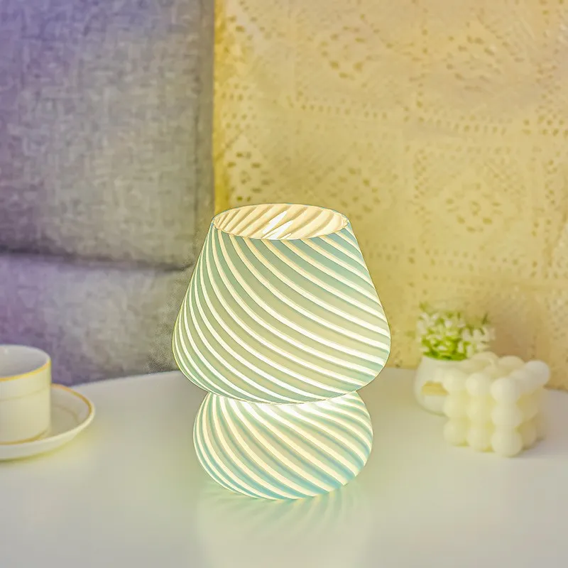 Nordic Macaron Mushroom Glass Table Lamp KL32