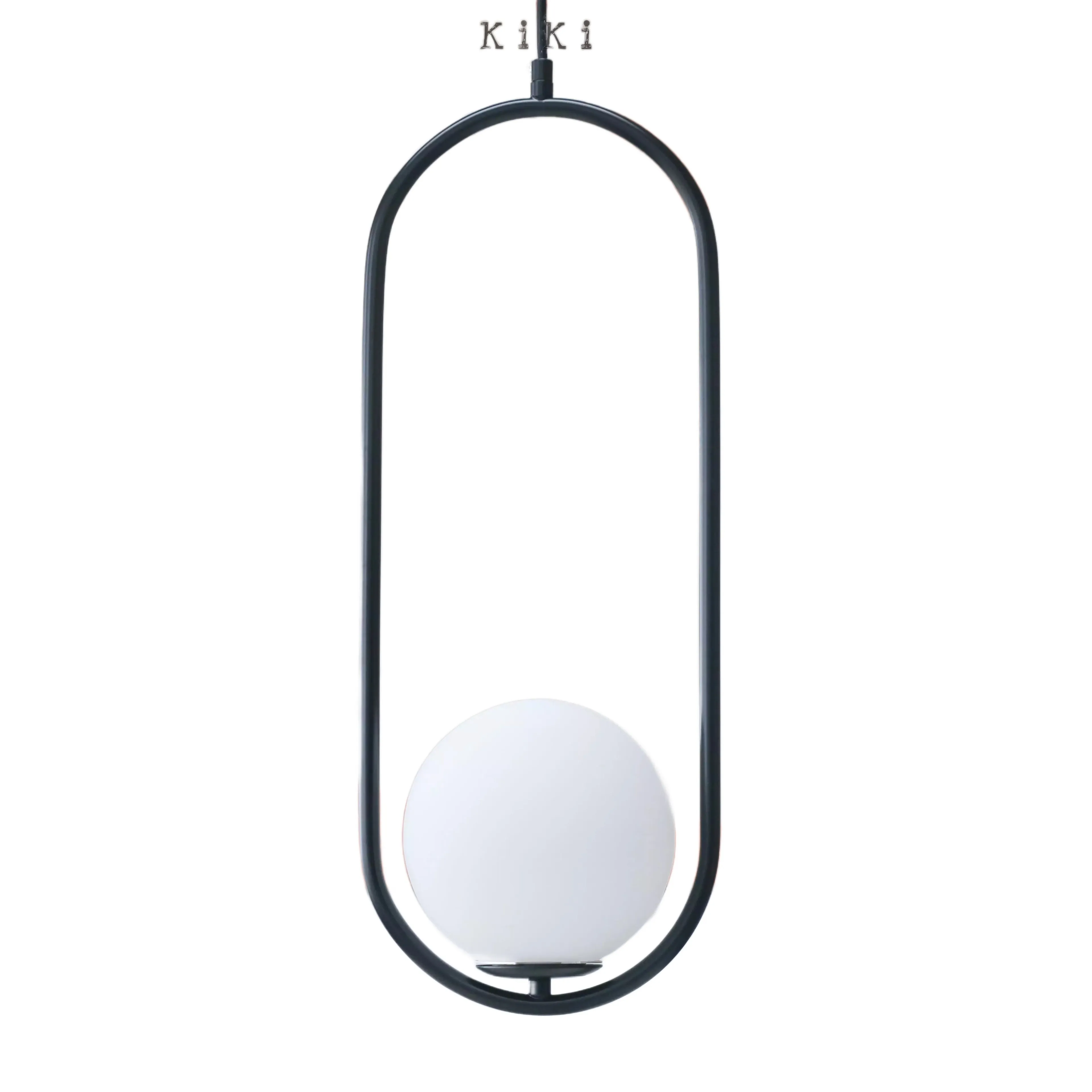 Mila Elegant Sphere Pendant Lamp - Glass Ball Pendant Light for Kitchen or Dining Room