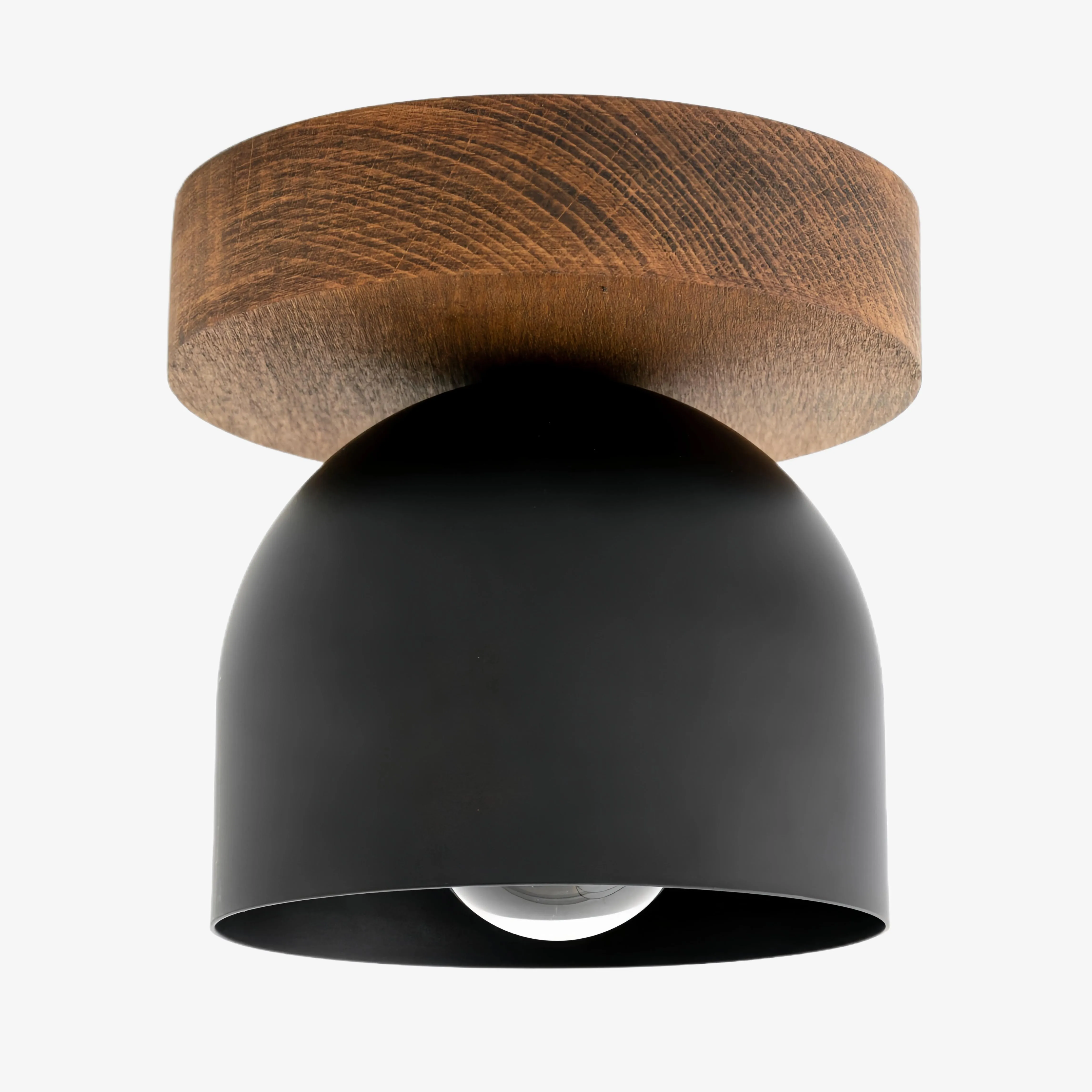 Metio Dome Modern Rustic Ceiling Light - Wooden and Metal Fusion KL1501