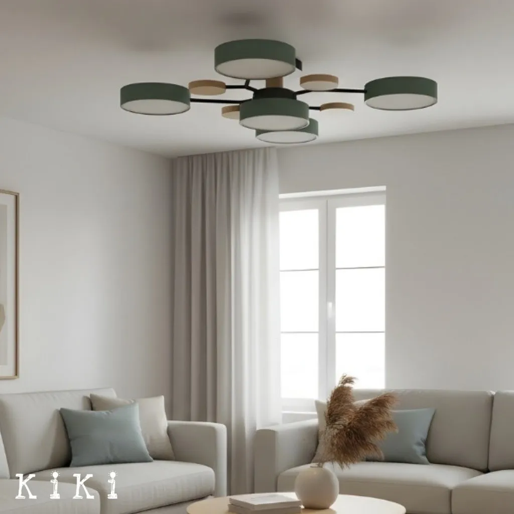 Nordic LED Branched Circle Wooden Ceiling Light KL39