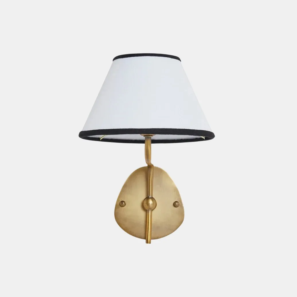 Kulo Classic Brass Wall Lamp – Modern Fabric Shade Wall Sconce for Bedroom or Hallway KL1533