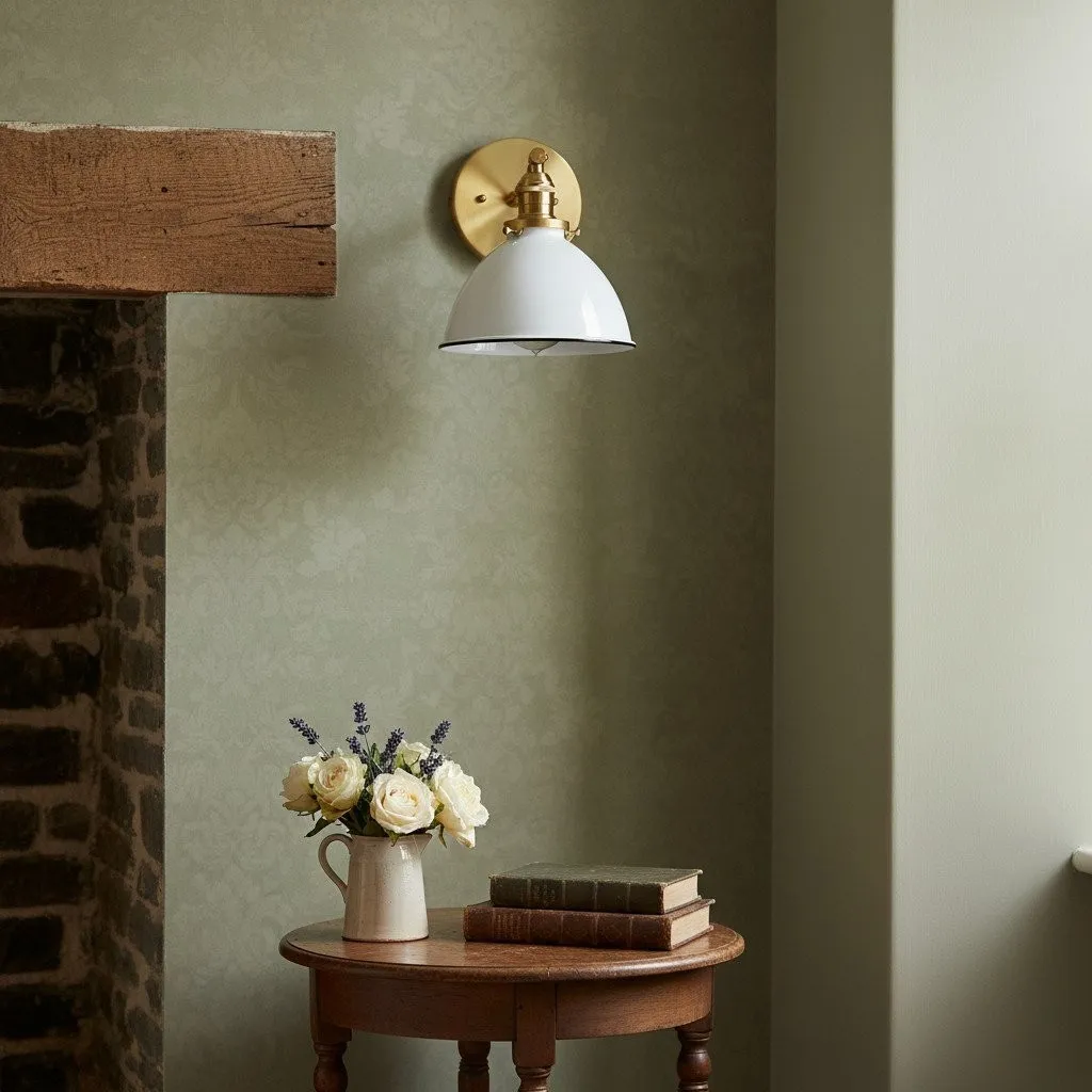 Conique Metal Wall Sconce - White Metal Shade - Industrial Modern Lighting KL1419
