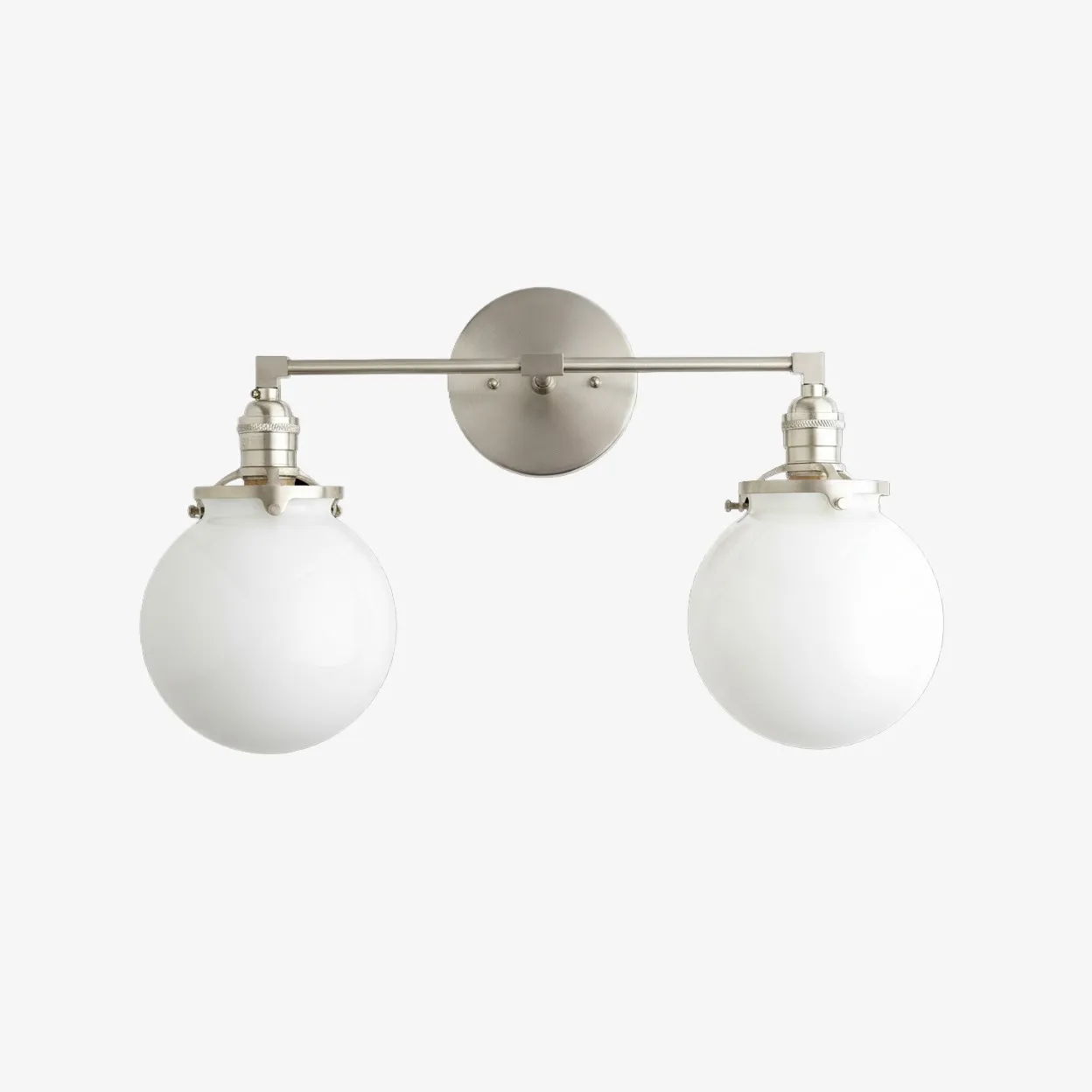 Lumio Globe Glass Globe Vanity Light - Modern Two Light Bathroom Sconce KL1404