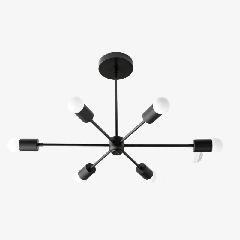 Mobilux Line Mid Century Modern Chandelier - 6 Heads Hanging Light KL1408