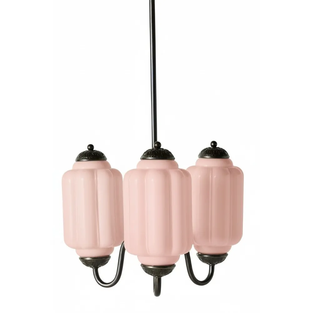 Vintage Eloise Glass 3 Lights Chandelier For Living Room KL928