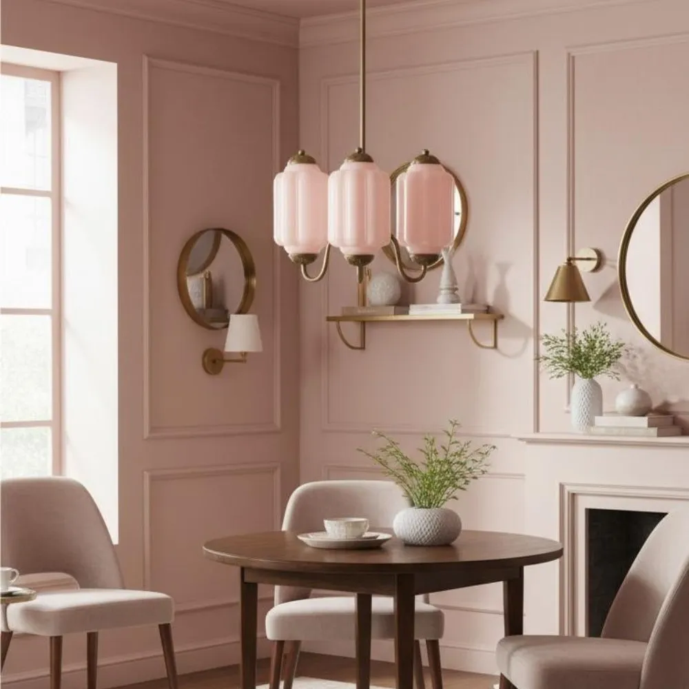 Vintage Eloise Glass 3 Lights Chandelier For Living Room KL928
