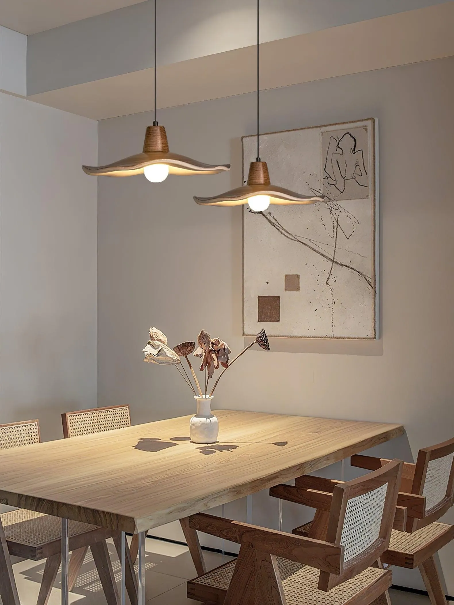 Black Imitation Walnut Wood Grain Kitchen Pendant Lamp KL716