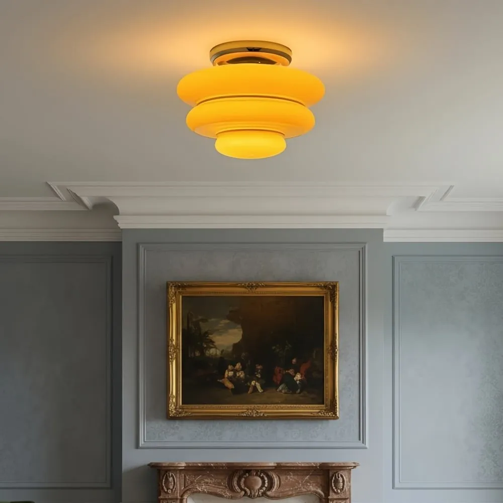 Cirren Layered Glass Ceiling Light - Artistic Sculptural Design Ceiling Lamp for Dining Area KL2126