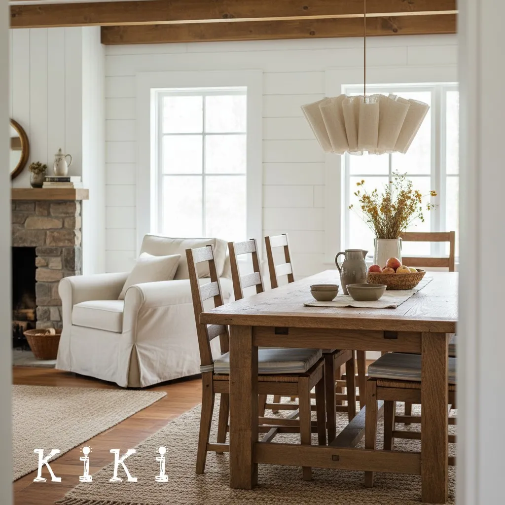 Pleated Linen Fabric Pendant Light – Nordic Layered Fabric Shade Lighting KL1212