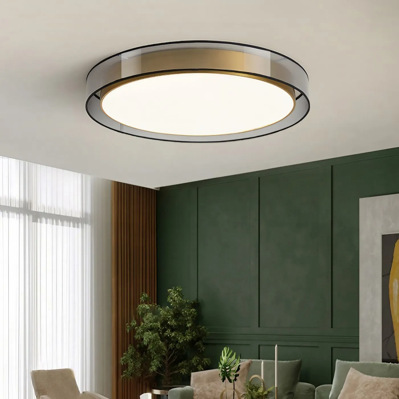 Scandinavian Unique Luxury Round LED Ceiling Lamp KL804