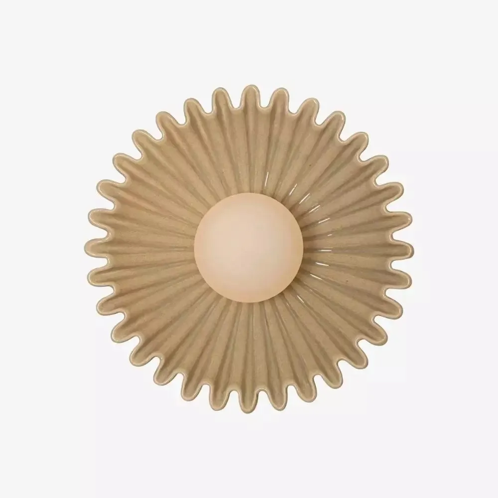 Sculptural Ceramic Wall Sconce – Opal Globe Sconce with Ceramic Finish KL246