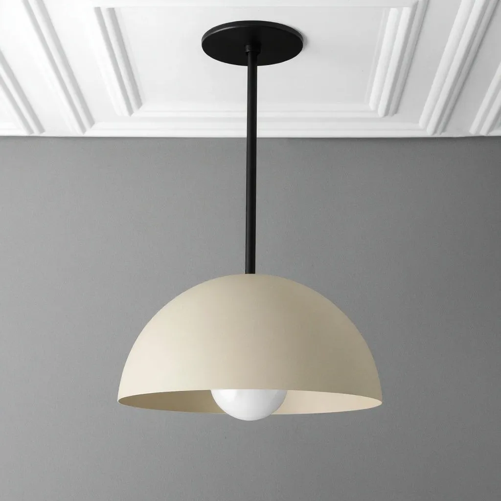 Metio Dome Neutral Dome Pendant - Modern Metal Accent Lighting KL1505