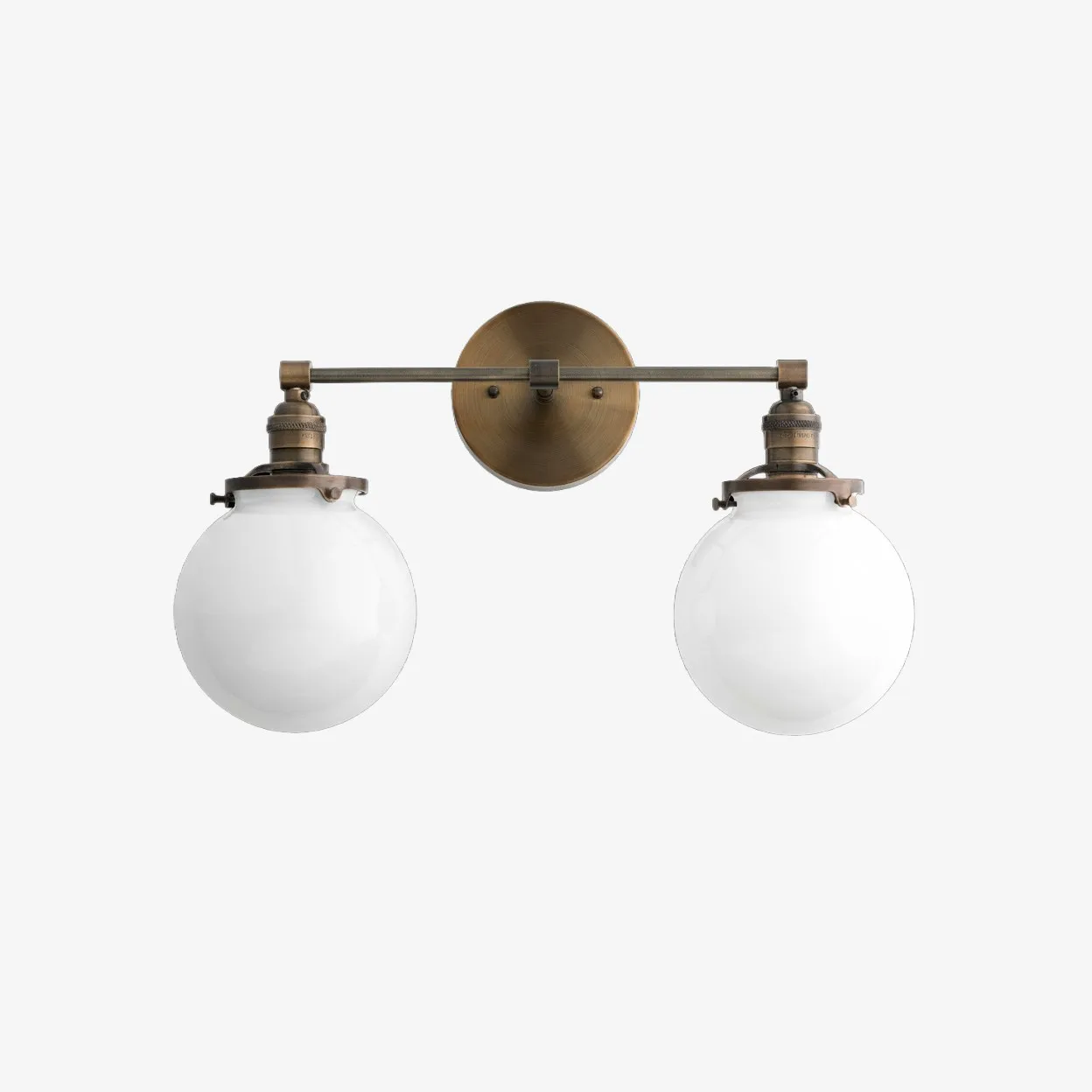 Lumio Globe Glass Globe Vanity Light - Modern Two Light Bathroom Sconce KL1404