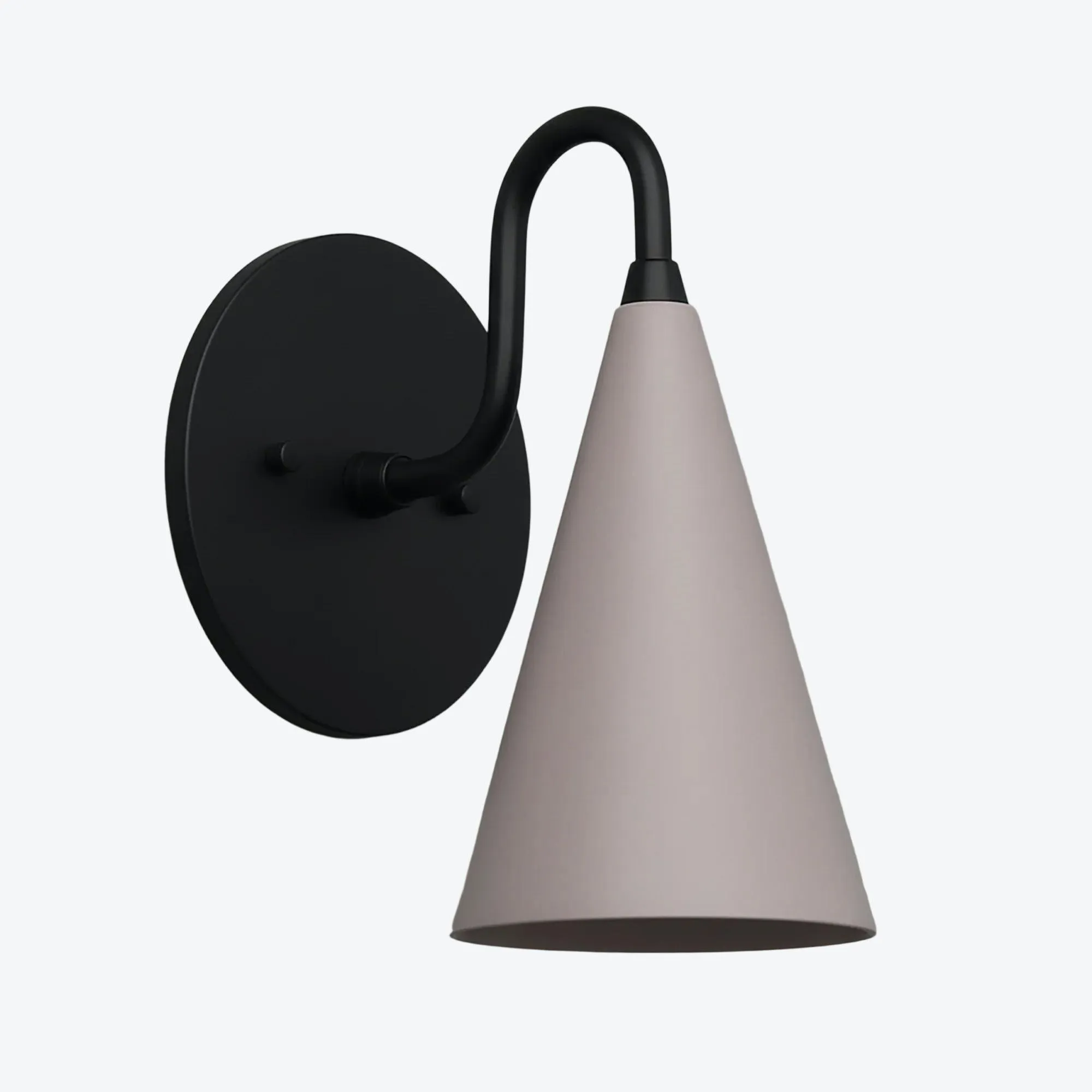 Curva Metal Cone Shade Sconce - Vintage Brass Wall Light for Entryway or Stairwell KL1720