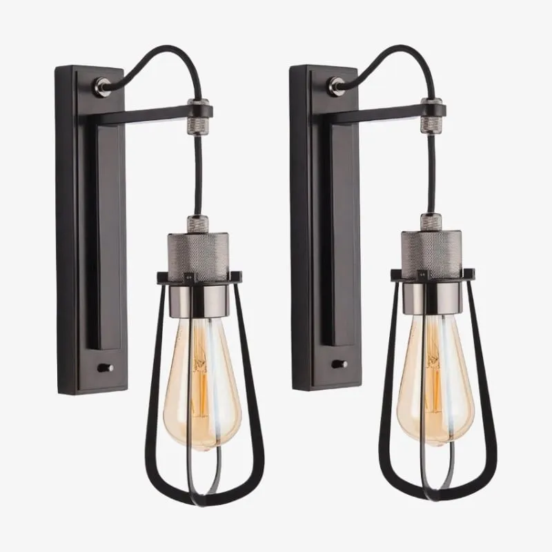 Readium Industrial Metal Wall Sconce - Modern Toggle Switch for Living Room and Study KL1839