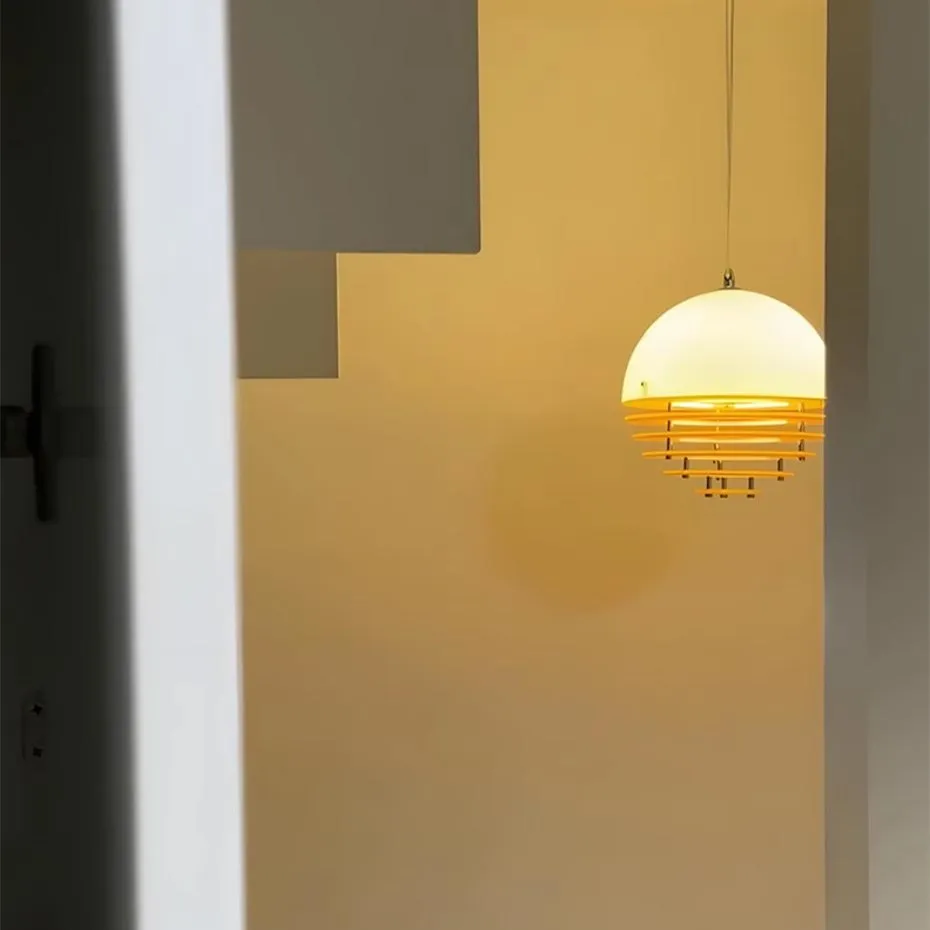 Sunset Pendant Light - Medieval Bauhaus Orange Orb Pendant Light KL880