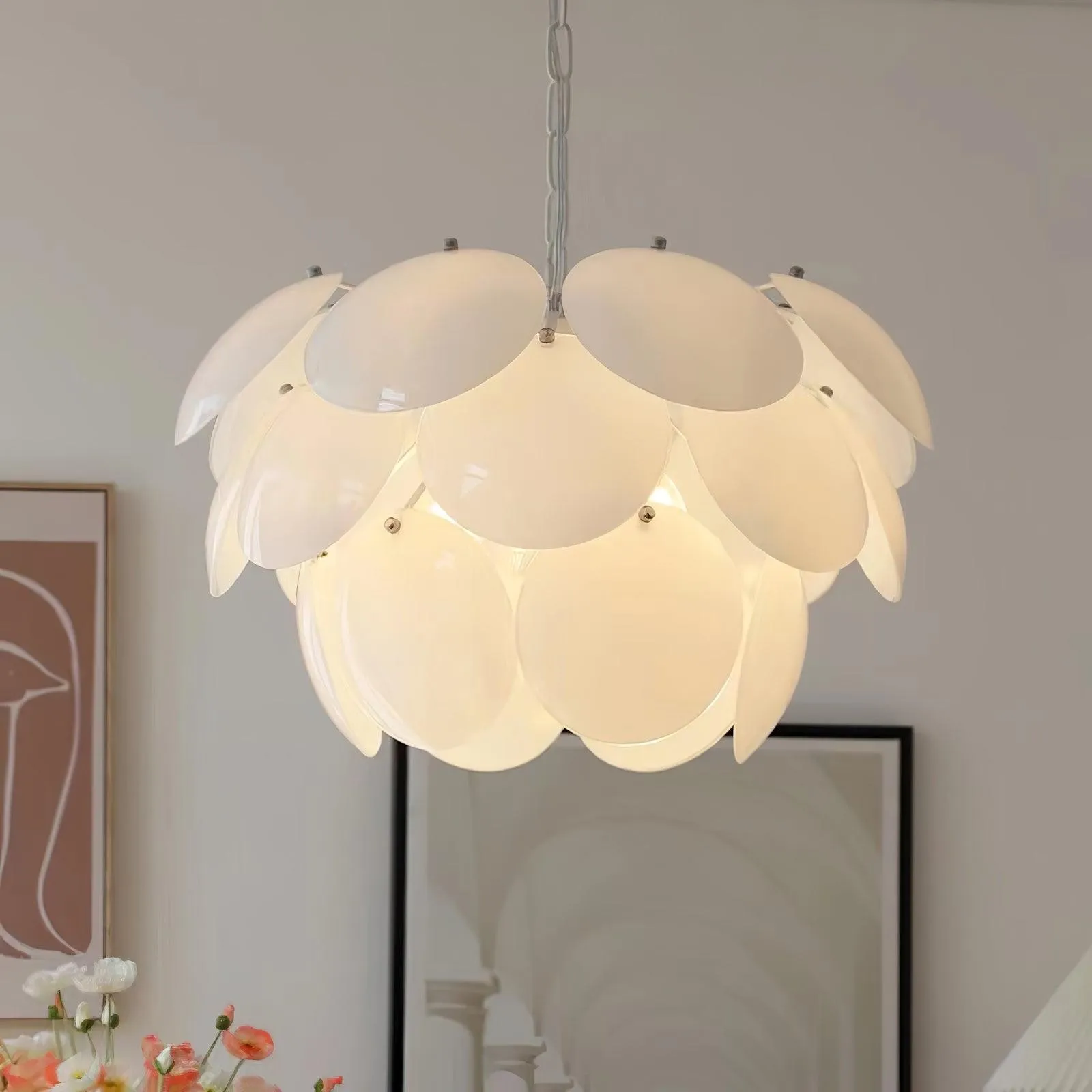 Luxury Fashion Luminous Petal Glass Chandelier KL472