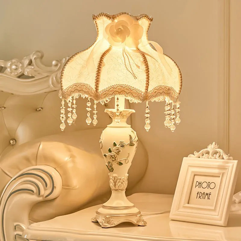 Classic European Vase Base Resin Fabric Table Lamp KL707