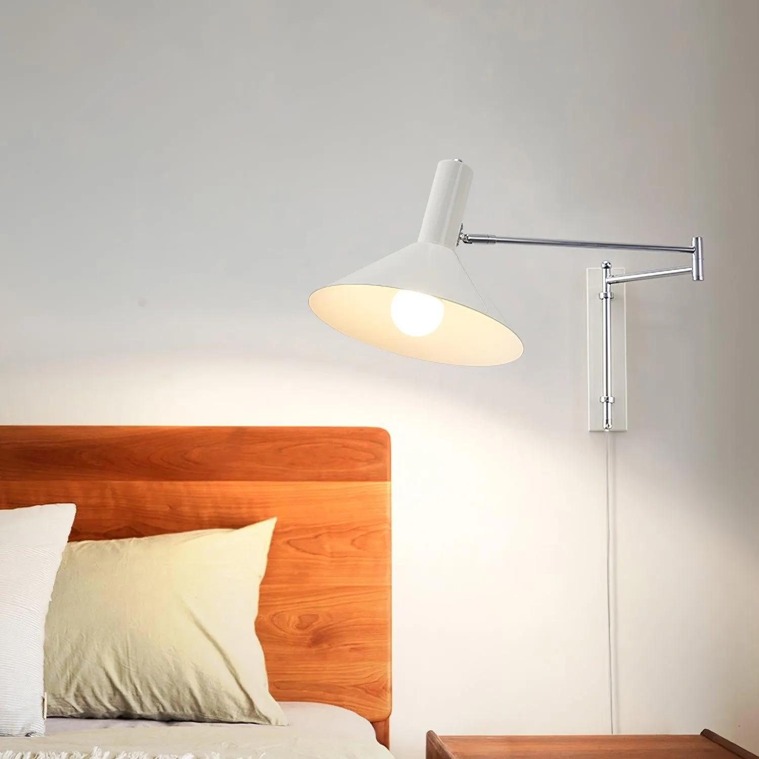 Classic Modern Swing Arm Adjustable Bedside Reading Wall Lamp KL565