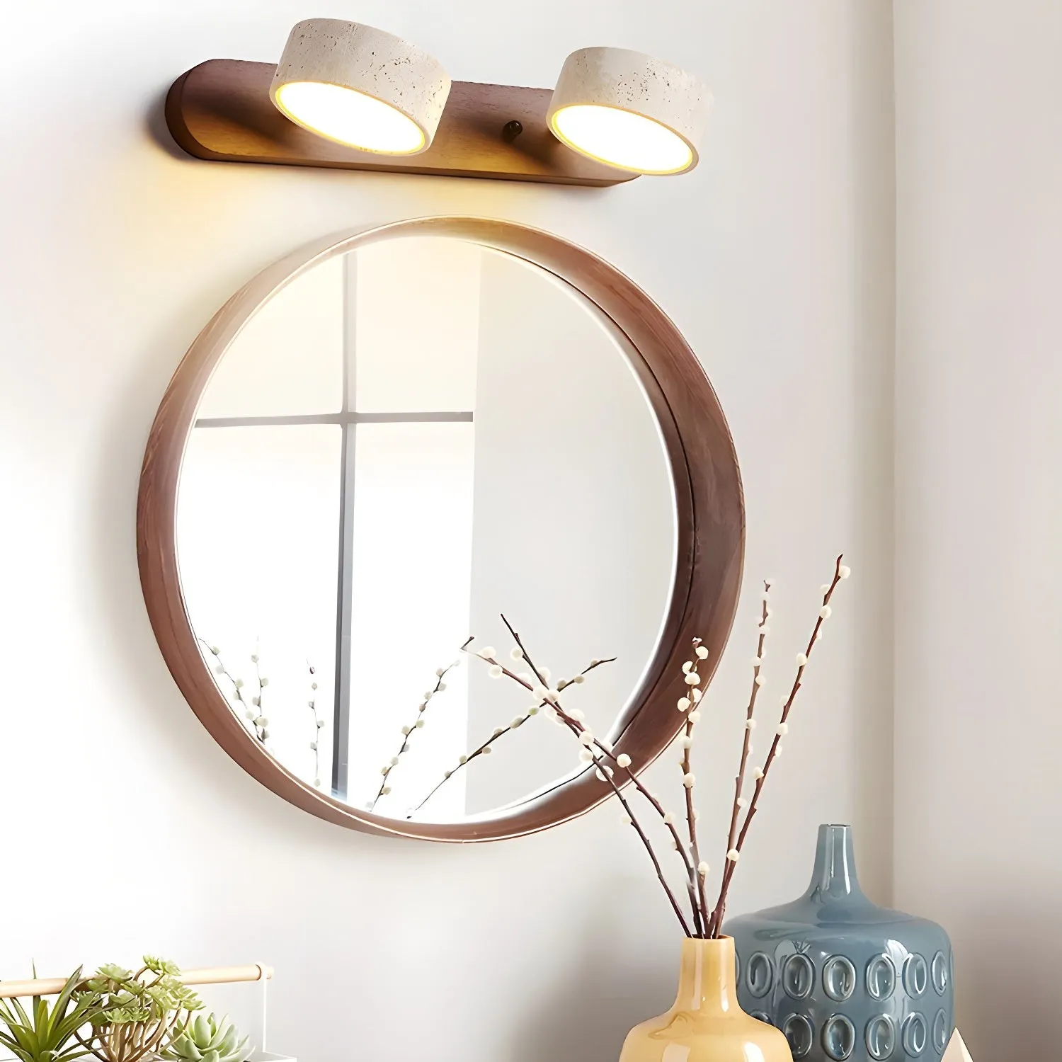 Minimalist Multi Light Travertine Wall Sconce KL892