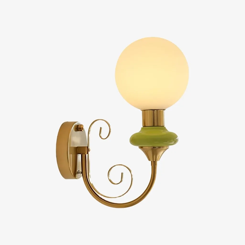 Noirvex Glass Ball Wall Light - Refined Design Sconce for Bedrooms and Lounge Areas KL2138