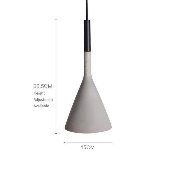 Aplomb Concrete Pendant Lamp - Minimalist Design Lighting for Dining Room and Office
