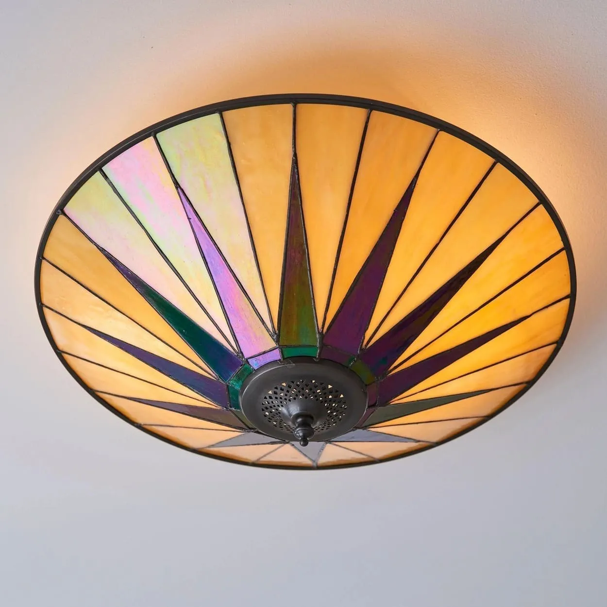 TF Dark Star Design Stained Glass Ceiling Light - Versatile Lighting for Living Room KL1989