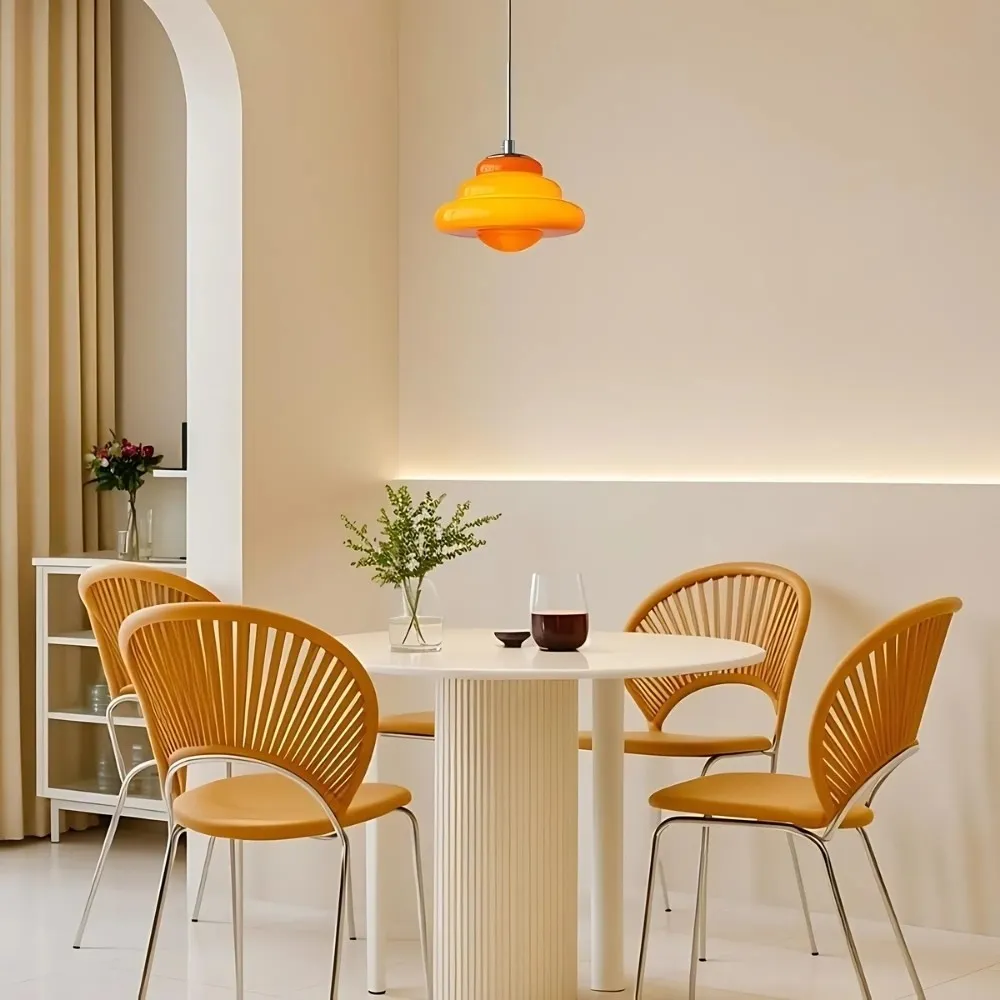 Art Deco Layered Glass Pendant Lamp – Bright Color Accent Lighting KL1106