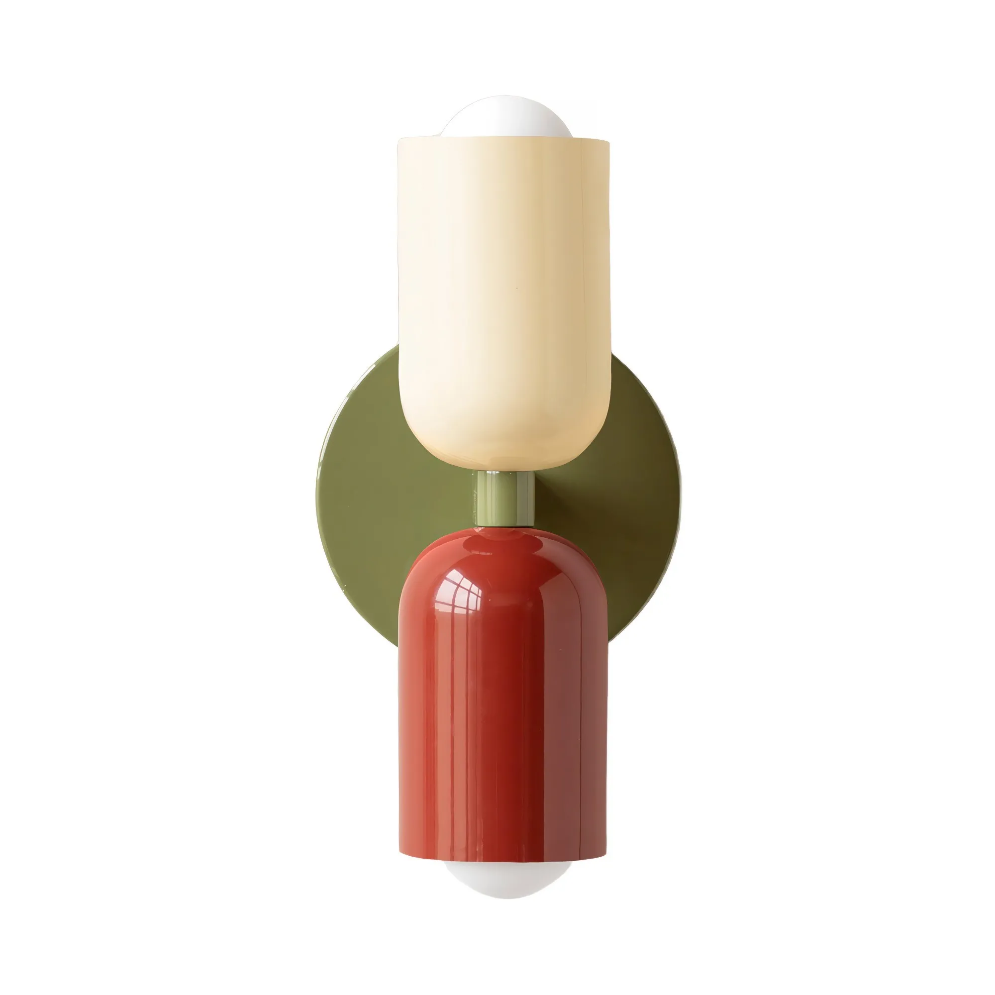Metal Up Down Wall Sconce - Contemporary Colorful Wall Light for Hallway and Office