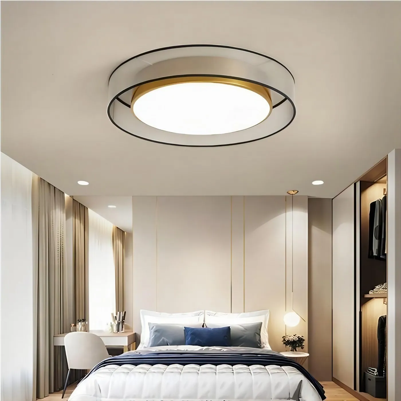 Scandinavian Unique Luxury Round LED Ceiling Lamp KL804