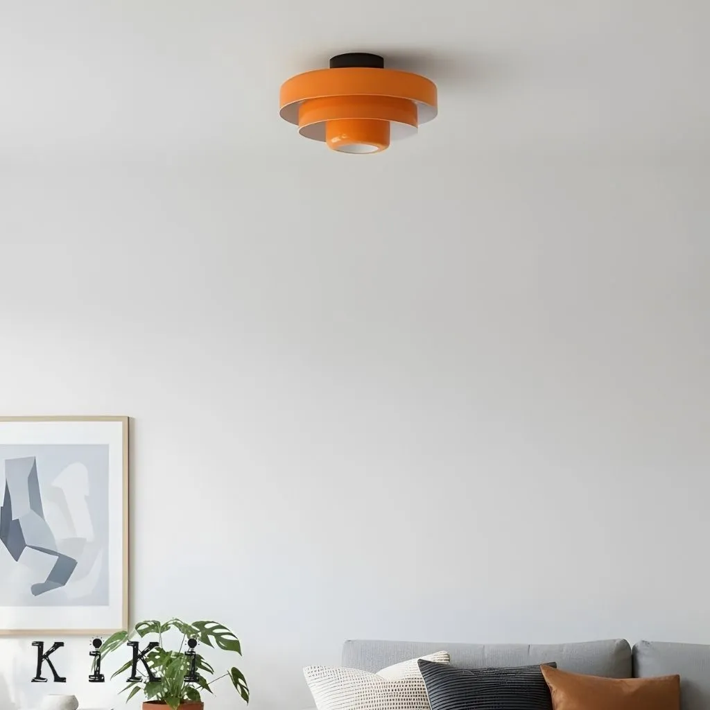 Three-Tier Bauhaus Ceiling Lamp - Bold Colors Ceiling Light for Bedroom or Lounge KL885