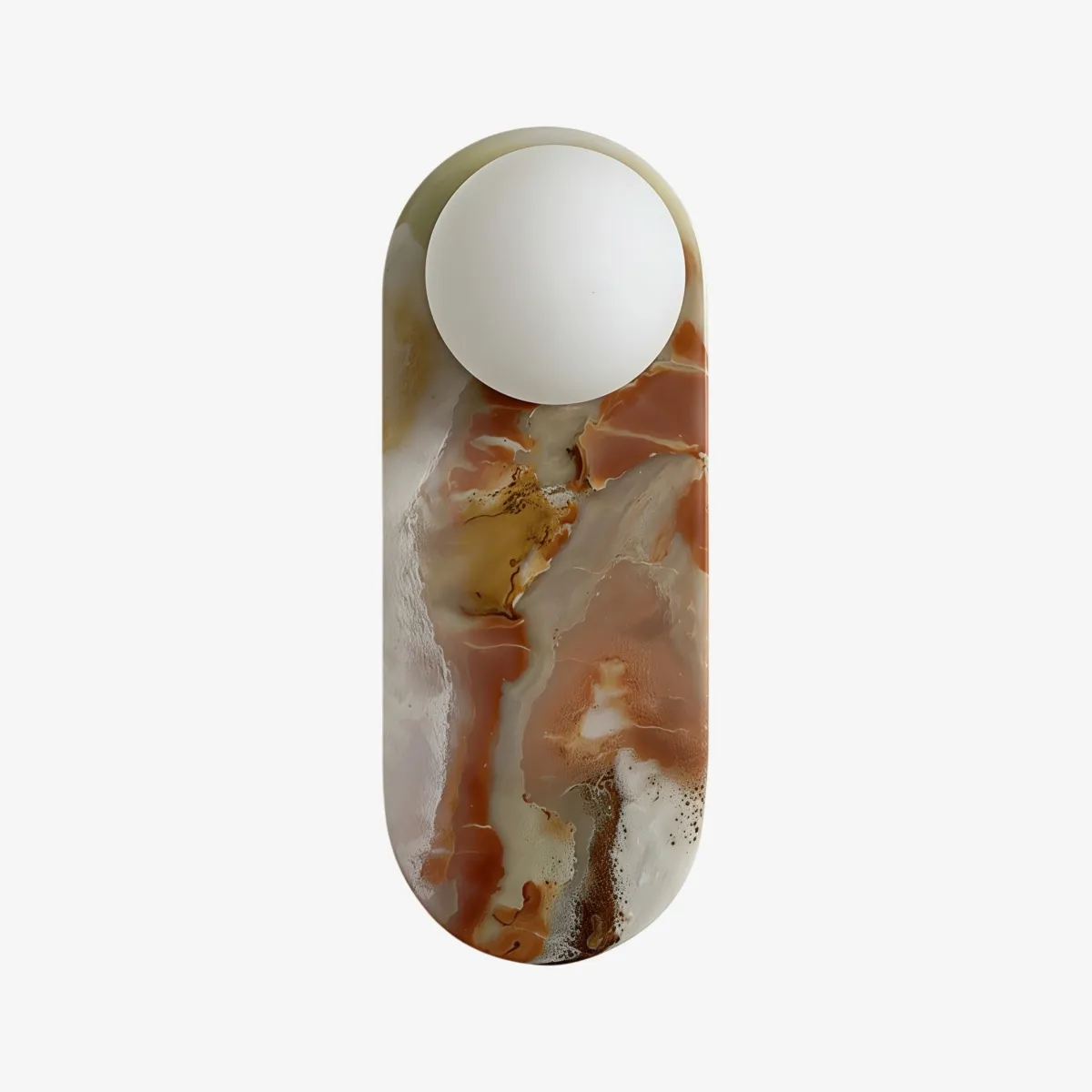 Vinbrea Stone Wall Lamp Organic Texture - Mid-Century Accent Light for Bedroom and Hallway KL2390