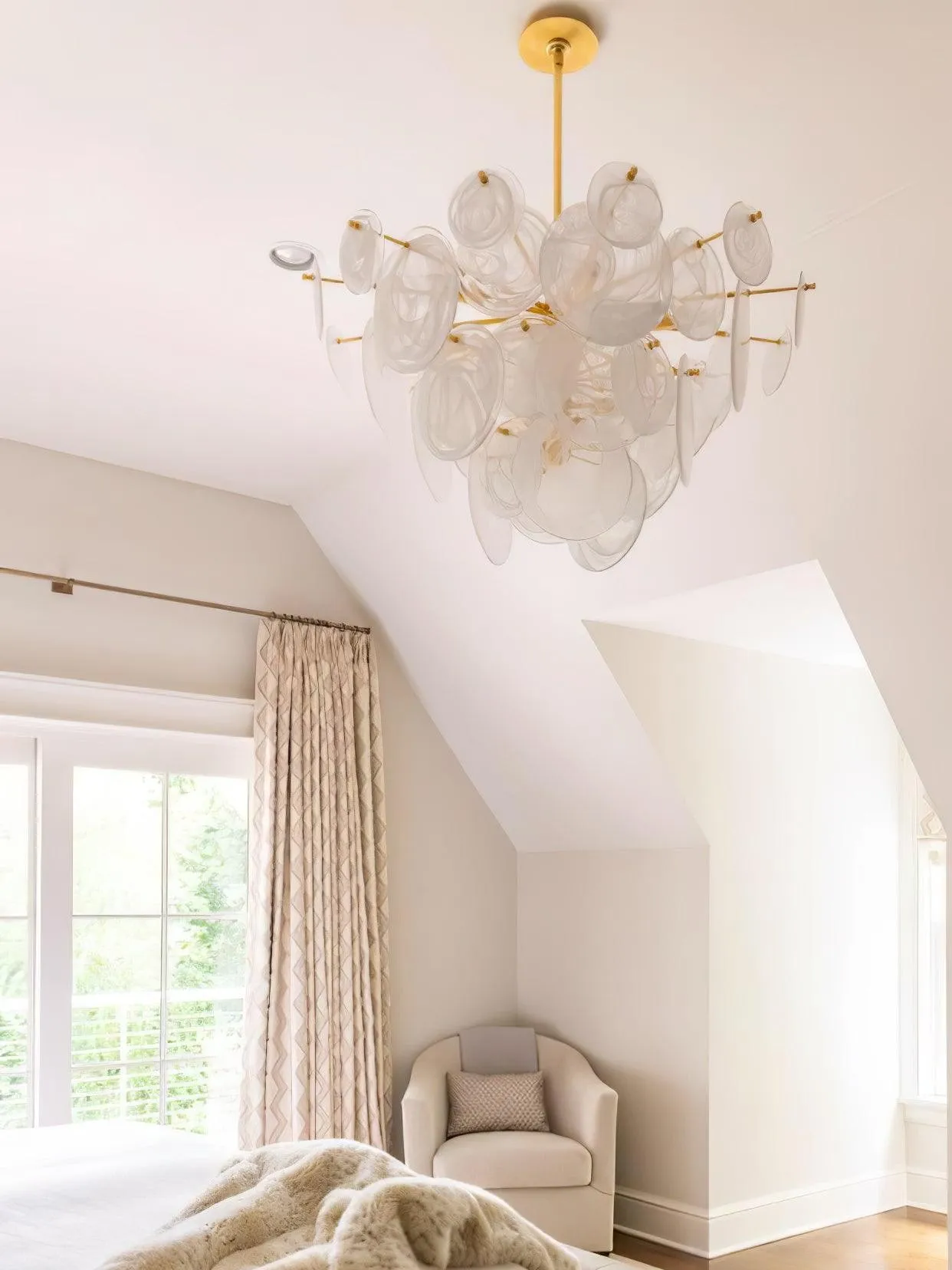 Brass Discs Cascading Chandelier KL260
