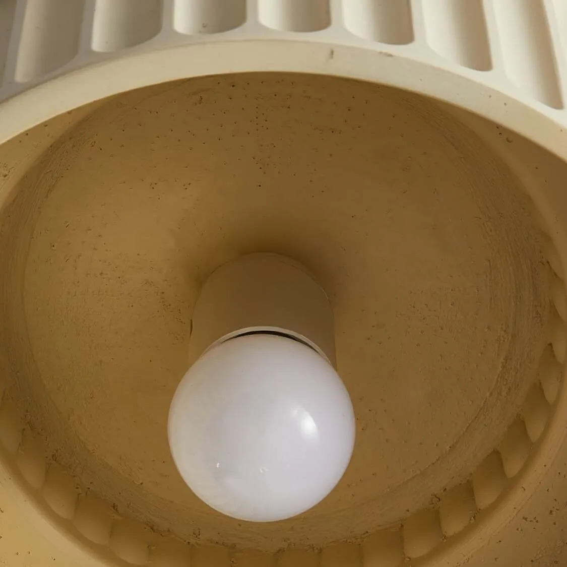 Cream Style Resin Bowl Flush Mount Ceiling Light KL118