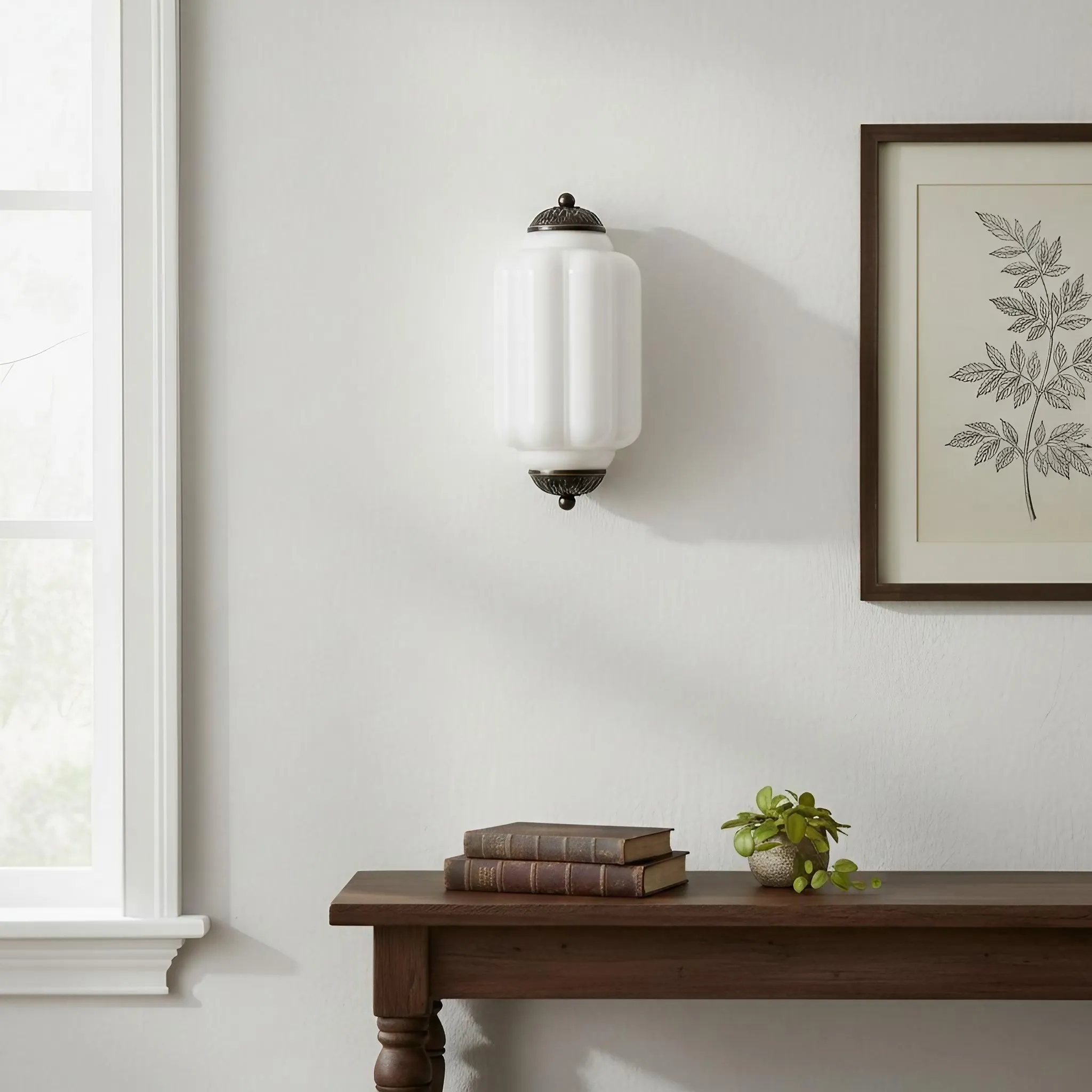 Eloise Long Pumpkin Retro Glass Recessed Wall Lamp KL857